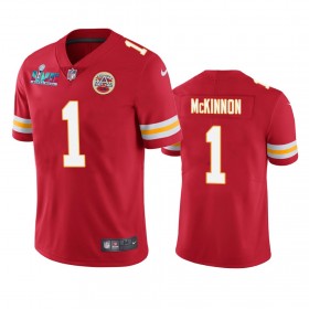 Camiseta Hombre NFL Kansas City Chiefs Jerick McKinnon 1 Rojo Super Bowl LVII Vapor Limited